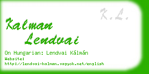 kalman lendvai business card